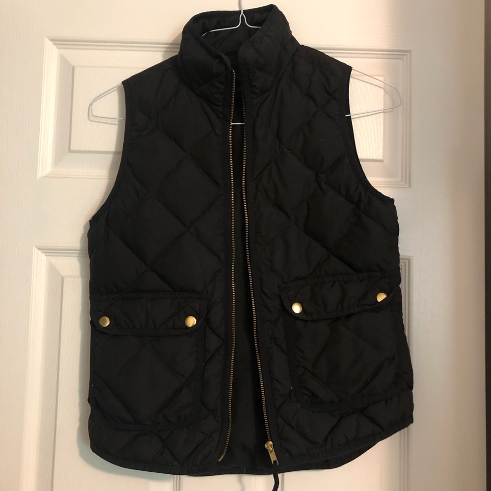Black JCrew Puffer Vest